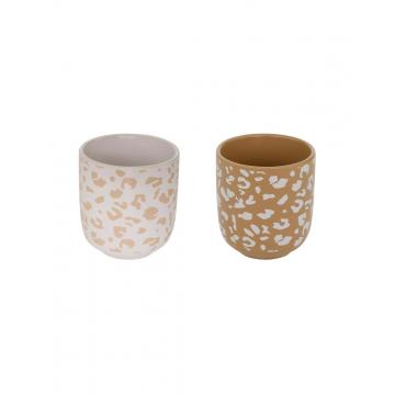Κούπες espresso stoneware s/4 Leopard 6 x 6,5 cm