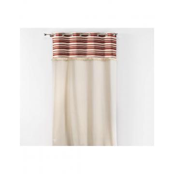 Κουρτινα COTTON /εκρού σχέδιο terracotta  140x240 cm