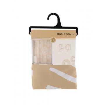 Κουρτίνα μπάνιου polyester ETHNIK SPIRALS εκρού 180Χ200