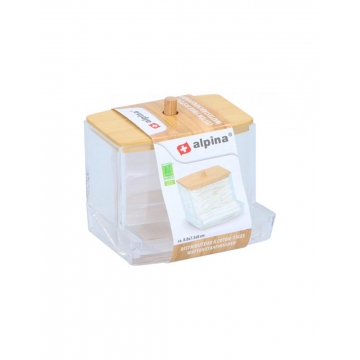 Κουτί plexiglass για μπατονέτες  με καπάκι bamboo 7Χ7,4Χ8