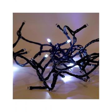 Λαμπάκια Χ100 LED,5Μ, επεκτ. εξωτ.,πρασ./λευκό FLASHING