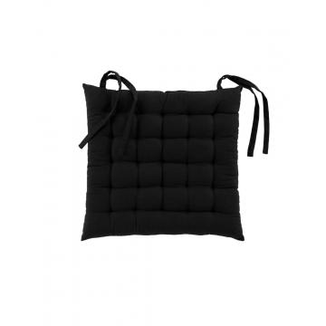 Μαξιλάρι καρέκλας RECYCLED COTTON μαύρο 38x38cm