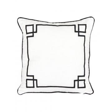 Μαξιλάρι λευκό/ μαύρο περίγραμμα 40x40cm
