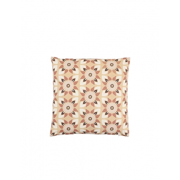 Μαξιλάρι poly αδιαβ.brown flowers 45X45