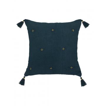 Μαξιλάρι Polycotton μπλε πετρόλ 40Χ40