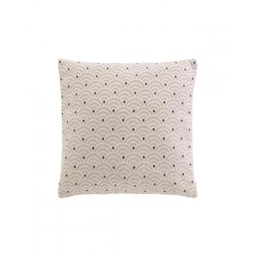 Μαξιλάρι πουά εκρού chenille 45x45cm