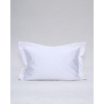 Λευκή Oxford Ξενοδοχειακή Μαξιλαροθήκη με Ρίγα 1cm Studio 52x72+5cm 52x72 5cm Άσπρο