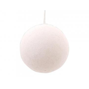 Μπάλα λευκή χιονισμένη 20cm