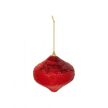 Μπάλα ONION κόκκινη με πούλιες 10,5x10,5cm