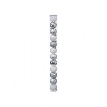 Μπάλα πλαστ.ασημί Φ6cm/set12τμχ