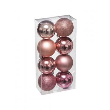 Μπάλα πλαστ.ροζ Φ7cm/set8τμχ