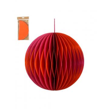 Μπάλα χάρτ.κόκκινη Φ26Η25cm