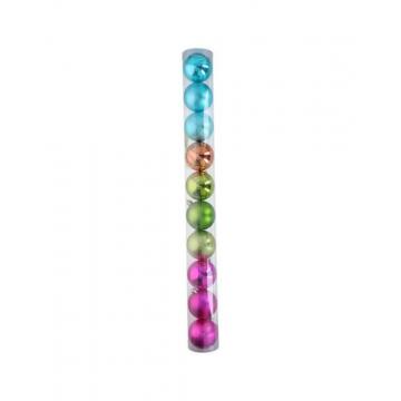 Μπάλες πλαστ.multi color σετ10τμχ Φ6cm