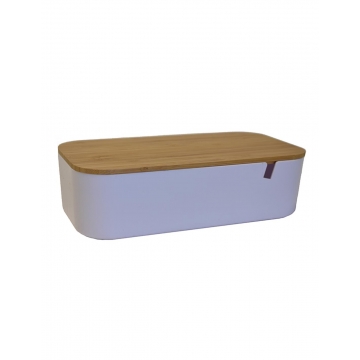 Μπιζουτιέρα pp με καπάκι bamboo 25X13X7