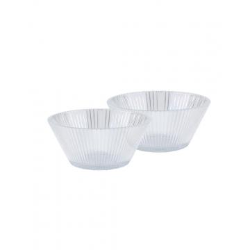Μπωλ γυάλινο διάφανο s/2 300ml/12x5,5cm