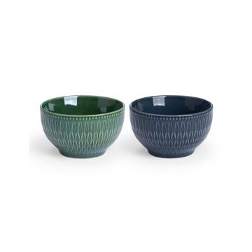 Μπωλ κεραμικό 2χρώματα 650ml Φ14x7,8cm