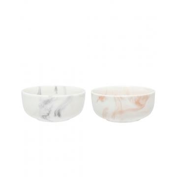 Μπωλ marble effect/2χρώματα 13,5 x  6,5 cm