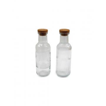 Μπουκάλι γυάλ. καπάκι φελλός 1l/8x27,5CM