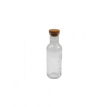 Μπουκάλι γυάλ."WATER" καπάκι φελλός 1l/27.5X8.5X8.5CM