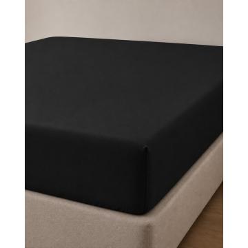 Microsilk Μονόχρωμο Σεντόνι με Λάστιχο Oscar 6 Αποχρώσεις Μονή (100x200+40cm) Μαύρο