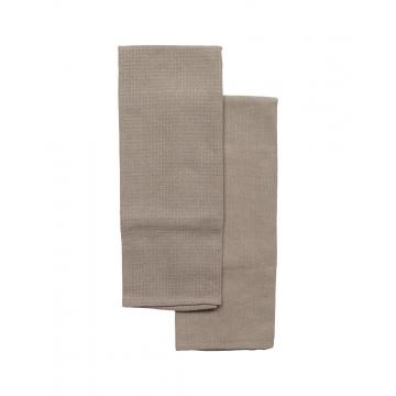Πετσέτες κουζίνας βαμβ.Taupe set2pcs 50x70cm