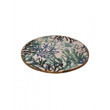 Πιατέλα mango enamel blue coral Φ30Χ2,5