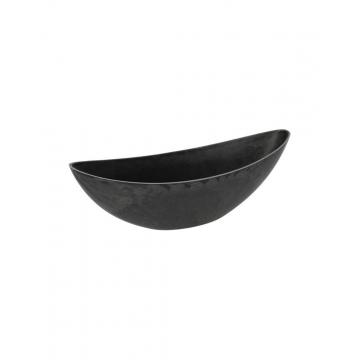 Πιατέλα μελαμίνη οβάλ  γκρι 34x11H11cm