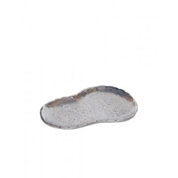 Πιατέλα μεταλ. Ασημί 21x14Η1,5cm