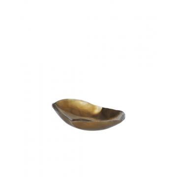 Πιατέλα μεταλ.χρυσή κυματιστή 21,5x12,5 Η4,5cm