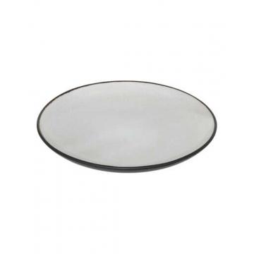 Πιάτο γλυκού STONEWARE ασπρο -μαύρο  Φ21cm