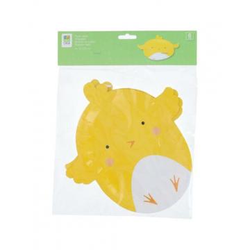 Πιάτο πάρτυ Easter σχέδιο κοτοπουλάκι 23x25/set 6pcs
