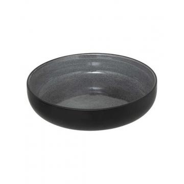 Πιάτο πορσ. βαθύ STONEWARE γκρι σκούρο Φ21cm