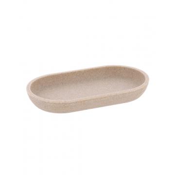 Πιάτο / σαπουνοθηκη polyresin μπεζ 20.5x11.3cm