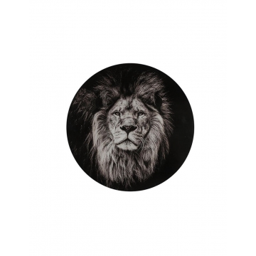 Πίνακας τοίχου γυαλ.Safari ασπρόμαυρο 60X60