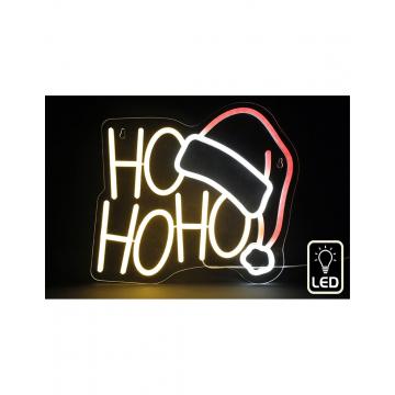 Πινακίδα neon Led HO HO HO 30x27,5εκ.
