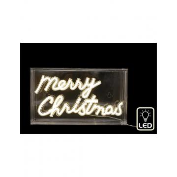 Πινακίδα neon Led MERRY XMAS 30,5x4.5x17.8cm