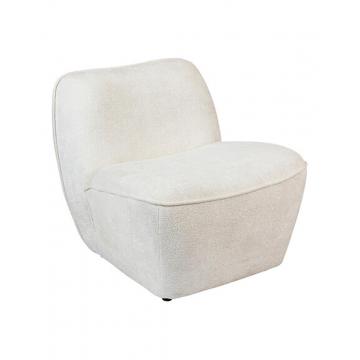 Πολυθρόνα λευκή chenille 81x73 x71 cm