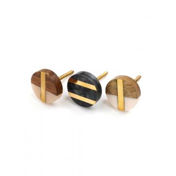 Πόμολα marble/gold 3σχέδια σ/4