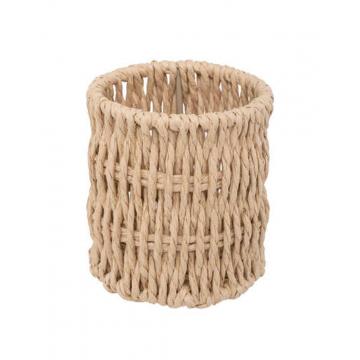 Ποτήρι αποθ.γραφείου τεχνητή RAFFIA φυσικό Φ9,5Η10cm