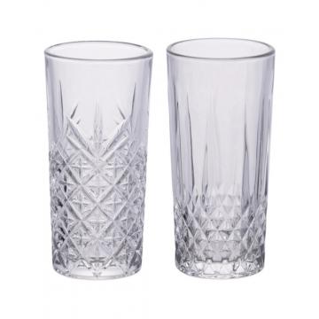 Ποτήρι γυάλ.νερου 2σχέδια Φ7xΗ15cm 300ml