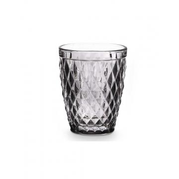 Ποτήρι γυαλινο "DIAMOND" γκρι 250ml/8x10cm