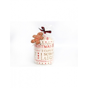 Ποτήρι με αρωμ.κερί 9X10 σε κουτί  Gingerbread