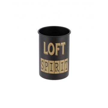Ποτήρι μπάνιου μεταλ.μαύρο LOFT