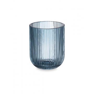 Ποτήρι νερού γυαλ.μπλε ριγωτό 270ml/7,5x9,2cm