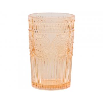 Ποτήρι νερού πορτοκαλί s/4 κλασικό 360ml/7,8x12,6cm