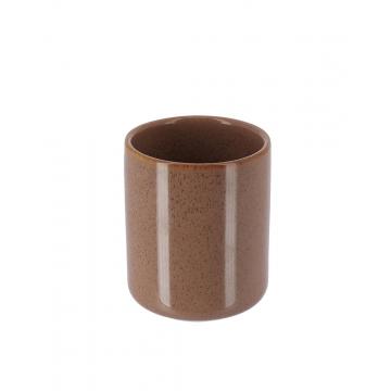 Ποτήρι οδοντόβουρτσας κεραμ. Caramel Φ7.5 H 9.5 cm