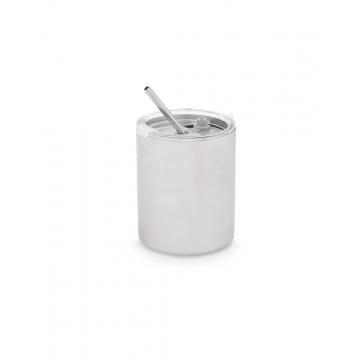 Ποτήρι θερμός ανοξείδωτο με καλαμάκι380ml/9x14cm
