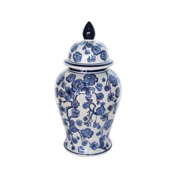 Ποτίς blue porc.flower 24Χ46cm
