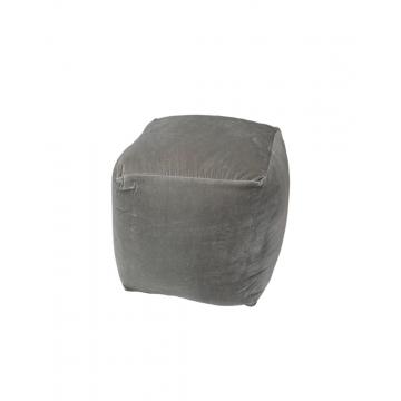 Πουφ βελούδινο γκρι 45Χ45Χ45cm