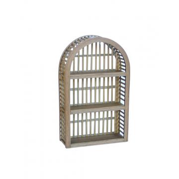 Ραφιέρα bamboo καφέ χρ. Οβάλ 12,5x31x50,5 cm